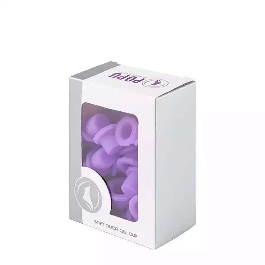 Cиликоновые колпачки для краски Popu фиолетовые (60шт)