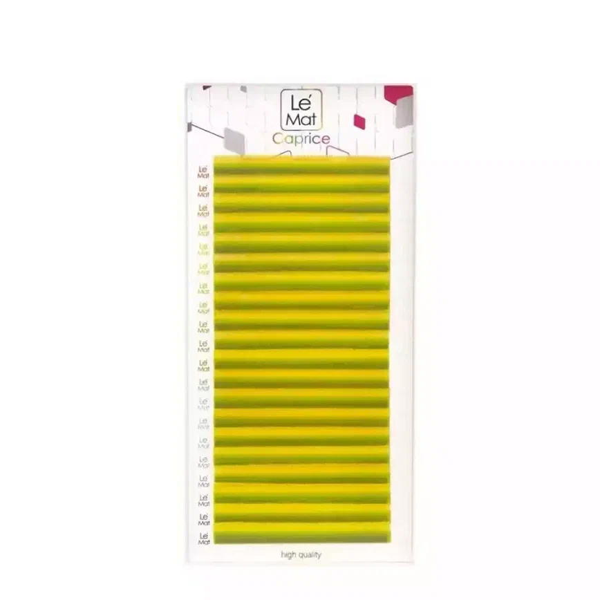 Цветные ресницы Neon Yellow Le Maitre "Caprice" МИКС, 20 линий