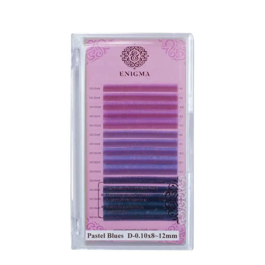 Цветные ресницы Enigma Pastel blues (15 линий)