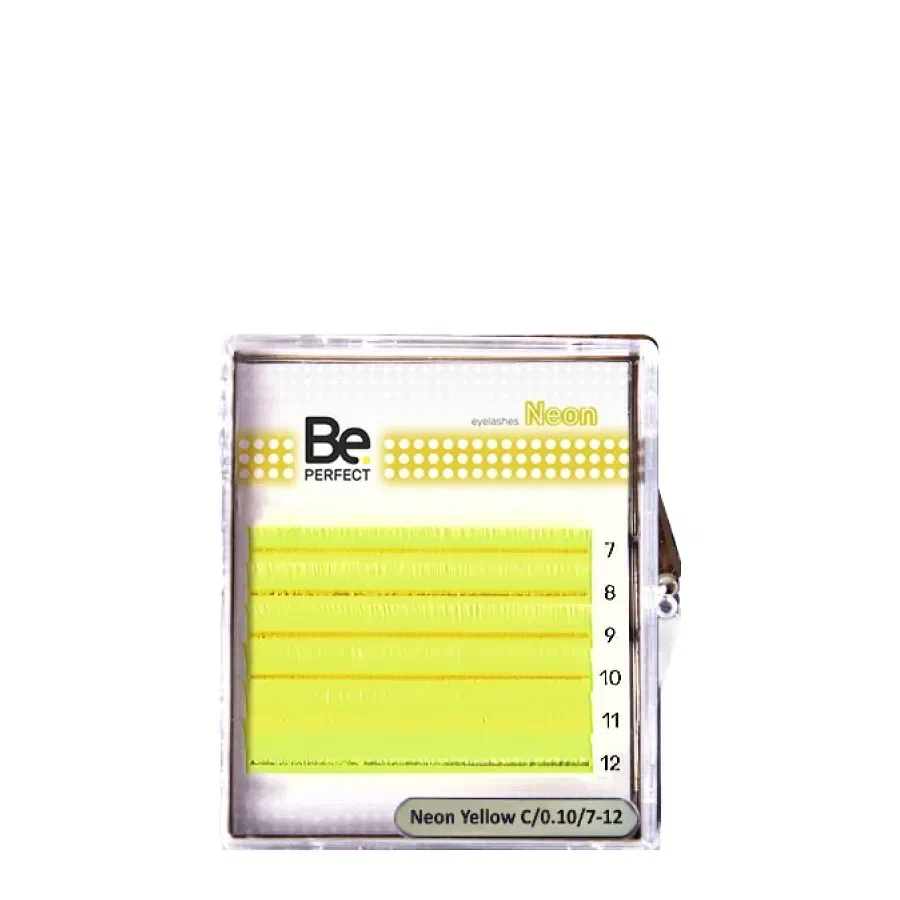 Неоновые ресницы BePerfect Yellow (6 линий)