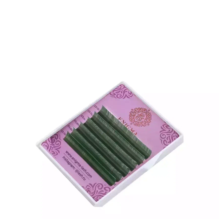 Цветные ресницы Enigma Green (6 линий) фото 2