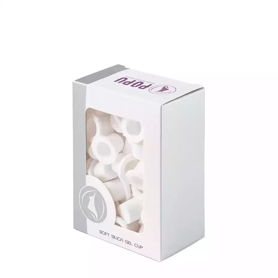 Cиликоновые колпачки для краски Popu белые (60шт)